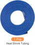 Heat Shrink Tubing 2:1 Cable Sleeving Tube Wrap, 1/2"(12mm) Dia/3.3ft/Blue for Electric Insulation
