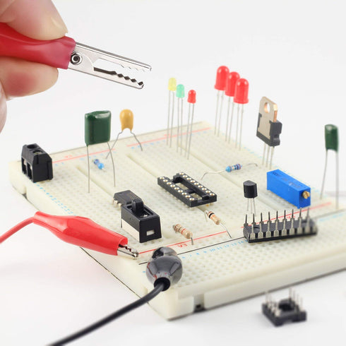 EBOOT 1M Electrical Test Set with Alligator Clips, Double-ended Jumper Wires for Electrical Testing, 2 Groups