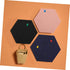 NUOBESTY 8pcs Acoustic Felt Panels, Hexagon Cork Board, Colorful Stitching Felt Bulletin Board Tiles