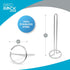 INTERNET'S BEST Stainless Steel Toilet Paper Holder Reserve - Modern Vertical Stand Tissue Dispenser - Brushed
