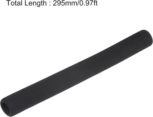 uxcell Foam Tubing for Handle Grip Support, Pipe Insulation, 22mm ID 32mm OD 295mm Length Black 2pcs