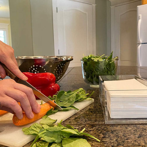 (5mm) (9.87W 4.75D 2.75H) Countertop Sicily Acrylic Napkin Holder Multifold Paper Towel Dispenser x x Hand Towel Holder