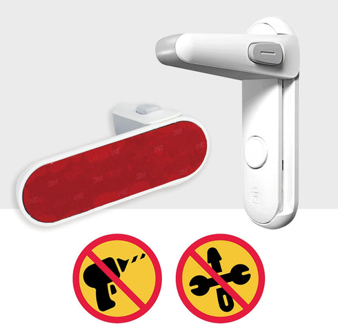 2 Pack) Childproof Door Lever Lock, Baby Proofing Door Handle Lever, Door Handle Child Proof, Toddler Door Locks