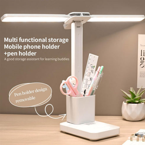 Generic 3 Dimming, (FOLD-699ADUAL) Rechargeable Desk Lamp, Small Desk Light with Color Temperatures & Stepless Battery