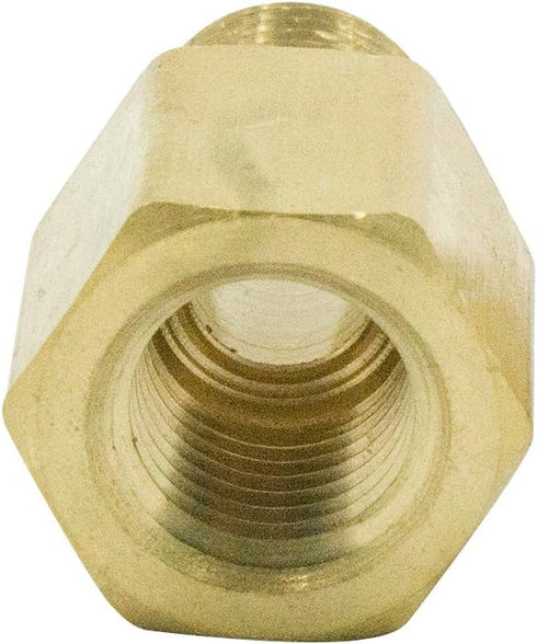 Legines Brass Pipe Fitting, NPT Adapter 1/4" Female to 1/8" Male Reducing Adaptor, 1200psi High Pressure, Pack of 2