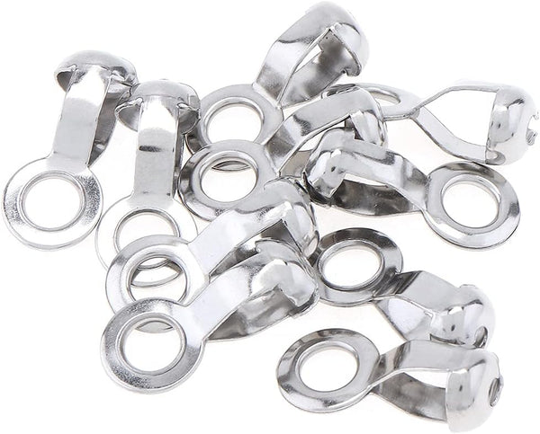 10Pcs Stainless Steel Ball Chain Pull Loop Connectors for Ceiling Fan Lamp Pull Loop, 4.5mm Bead Chain