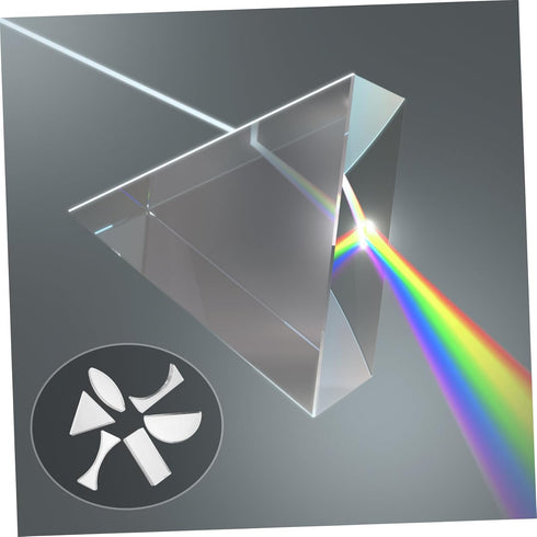 6pcs Luxshiny Acrylic Optical Lenses Convex Concave Lenses Physics Teaching Instrument Physics Optics Experiment Kit
