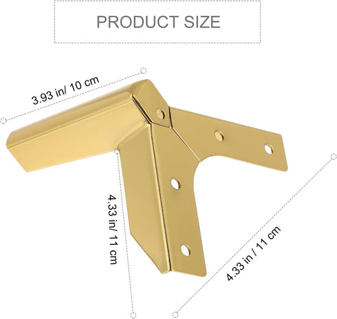 4 10cm Pcs Titanium Metal Furniture Legs Y-Style Sofa Cabinet Support Feet for Modern Minimalist Bedside Table Seating