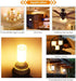 E11 LED Bulb 75W, 100W Halogen Replacement, Warm White 3000K, JD T3 T4 Mini Candelabra Base, 110V, 4 Pack.