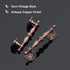 GOLDENTIMEHARDWARE 6 Pack 2.5" Vintage Drawer Pulls, Antique Copper Cabinet Handles, Euro Style, Hole Centers: 64mm