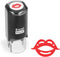 ExcelMark Lips Self-Inking Rubber Stamp - Red Ink