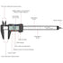 Electronic Digital Caliper, Plastic Vernier Measuring Tool with Extra Large LCD Screen, 0-6 Inch/150 mm
