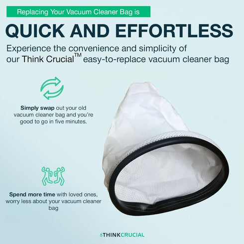 Think Crucial Replacement for Hoover Commercial Backpack Vacuum Cleaner Bag, Fits C2401