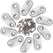 Onwon 10 Pieces Straight Flat Corner Brace 37 by 16 mm Stainless Steel