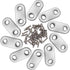 Onwon 10 Pieces Straight Flat Corner Brace 37 by 16 mm Stainless Steel