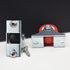 1 Inch Rigid No-Swivel Plate Casters Small Rubber Wheels for Furniture and Workbench 6 Packs (Free Screws)