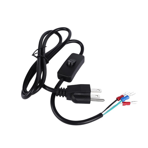 DROK 4FT Power Cable 3 Prong Grounding Plug, AC Power Cord Extension with Switch for Electrical Testing