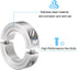 HARFINGTON Shaft Collar for 1-5/8" Rod, 2-5/8" OD, 11/16" Width, 304 Stainless Steel Double Split Axle Clamp-On Collar