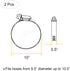 2Pcs 10" Adjustable 304 Stainless Steel Duct Clamps, Worm Drive Hose Clamps for Air Ducting (251mm-273mm)