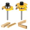 UTRUSTTO Tongue and Groove Router Bit Set 1/4 Inch Shank, 2 Pieces 1/4"
