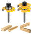 UTRUSTTO Tongue and Groove Router Bit Set 1/4 Inch Shank, 2 Pieces 1/4"
