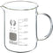PATIKIL 500ml Glass Beaker with Handle, 3.3 Borosilicate Glass Graduated Measuring Cups with Spout