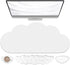 JIKIOU Large Waterproof Cloud Mouse Pad with Cloud Keyboard and Mouse Wrist Pad Set, Ergonomic Support, White