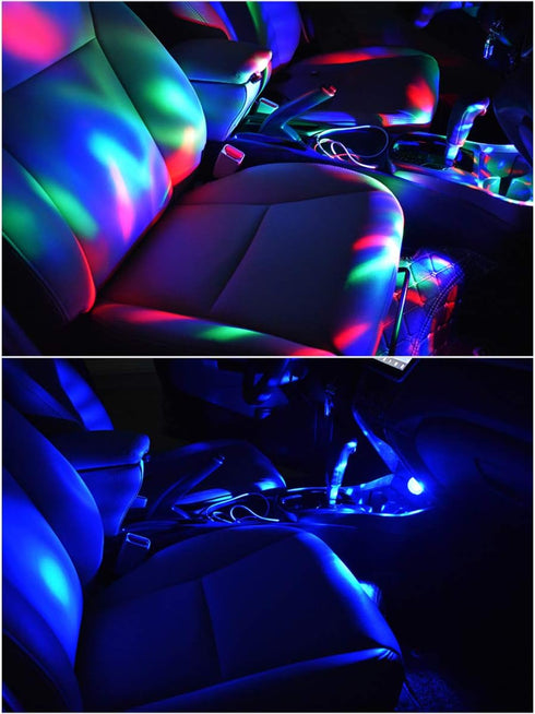 (4 Pack) USB Mini Disco Stick, Multi-coloured LED Atmosphere Stick, Sound-Activated Magic Strobe Party Light for Home