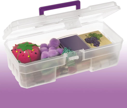 12-Inch Toolbox, 09912CLPUR, (12-Inch 5-1/2-Inch 4-Inch), 6-Pack Akro-Mils ProBox Plastic Art Supply, Hobby or Craft