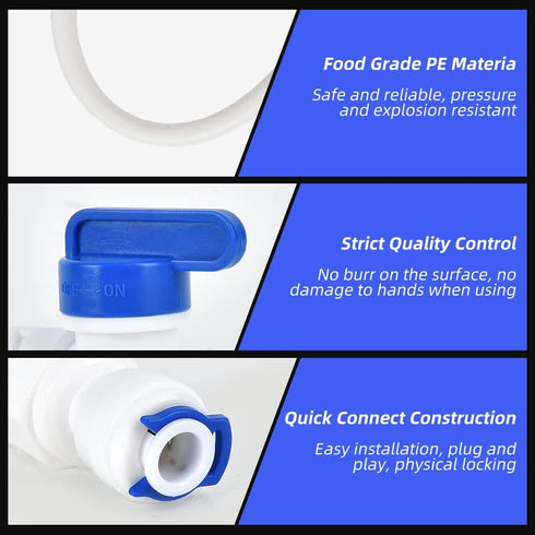 CGELE Refrigerator Water Line Kit, 39.4ft Ice Maker Water Line with 1/4" OD Quick Connect Fittings for Fridge