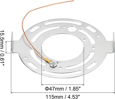 115mm 1 Set PATIKIL Round Ceiling Light Plate Kit, Light Fixture Mounting Bracket Plate Steel Crossbar Hardware
