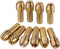 CNBTR Brass Collet for Rotary Tools, 0.5-3.2mm, Pack of 10 (4.3mm Shank Dia)