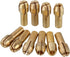 CNBTR Brass Collet for Rotary Tools, 0.5-3.2mm, Pack of 10 (4.3mm Shank Dia)