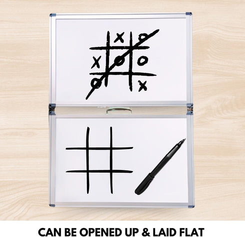 Large Magnetic Dry Erase Whiteboard, Portable 15.5” x 11.5” x 1.25” with Handle for Memos and Note-Taking