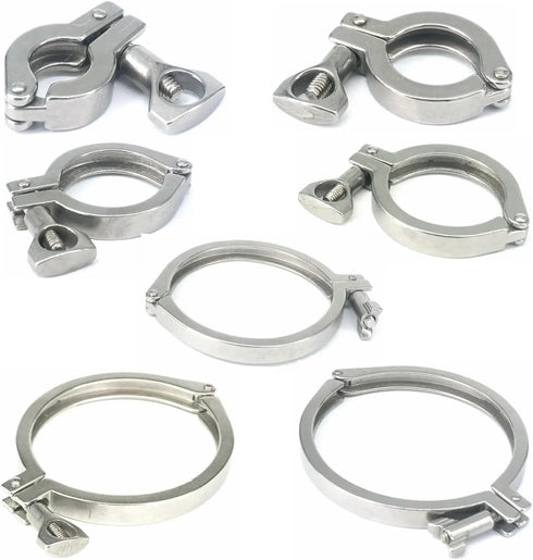 HKRVPXD Tri Clamp 1/2" 1.5" 2"-8.5"Ferrule O/D 25.4-233mm 304 Stainless Steel Casting Fitting
