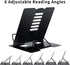 MSDADA Desk Book Stand Metal Reading Rest Cookbook Holder, Adjustable and Portable for Recipes and Textbooks