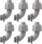 3/4 Inch NPT Liquid Tight Connector, 90 Degree Nonmetallic PVC Electrical Fitting, 6Pcs