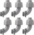 3/4 Inch NPT Liquid Tight Connector, 90 Degree Nonmetallic PVC Electrical Fitting, 6Pcs