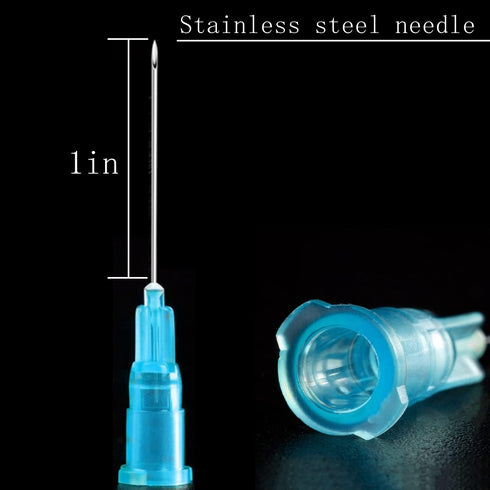 50 Pack - 2.5ml 23Ga Plastic Dispensing Syringe Tool, Industrial and Scientific Lab Consumables for Measuring