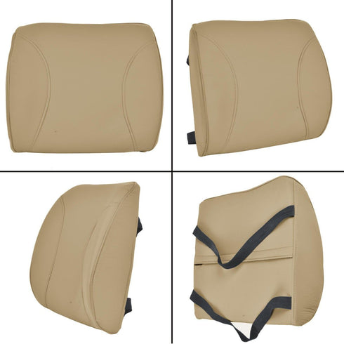 MotorTrend Lumbar Back Support - Portable Orthopedic Lumbar Back Support Memory Foam & PU Leather Seat Cushion. This