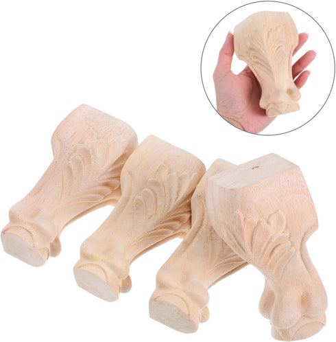 4pcs Homoyoyo Wooden Furniture Legs Solid Wood Table Legs Couch Dresser for Tv Stand Cabinets Desks