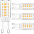 4-Pack G9 LED Bulb, 40 Watt Halogen Replacement, Warm White 2700K, Non-Dimmable T4 LED Bulb, G9 Bi Pin Base