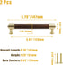 2 5"/128mm Walnut,5"/128mm) Pcs Brass and Walnut Cabinet Pulls, Elegant Kitchen Drawer Handles, Luxury Kitchen Drawer