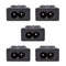 uxcell C8 Panel Mount Plug Adapter, 250V AC 2.5A 2 Pins IEC Inlet Module Plug Power Connector Socket, 5pcs