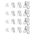 MECCANIXITY Ball Chain Connectors, Stainless Steel Double Ring Clasp for 2.4/3/4.5/6mm Ball Chain, Silver Pack