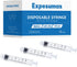 100 Pack 3ml/cc Plastic Syringe Luer Lock Tip - Liquid Measuring Tools (No Needle) - Sterile Individually Sealed