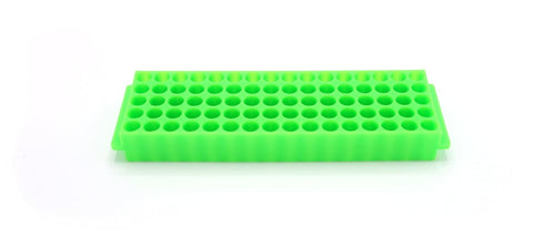 Heathrow Scientific HS29025C Microtube Rack, 80 Wells, Polypropylene, Green (Pack of 5)