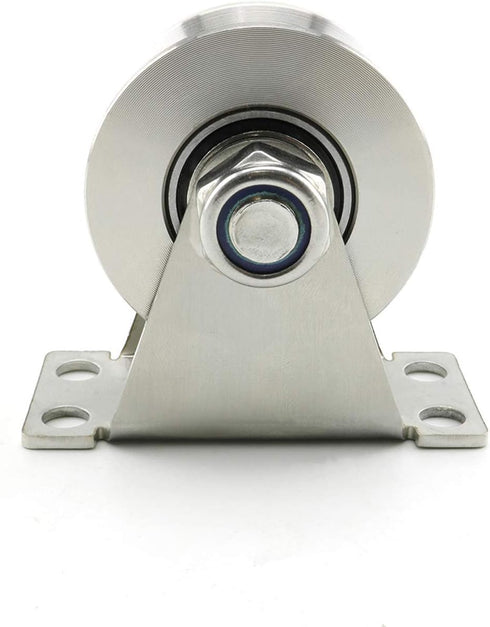 heyous Stainless Steel Pulley Block, Single Wheel Swivel Lifting Rope Pulley Block with Mounting Screws