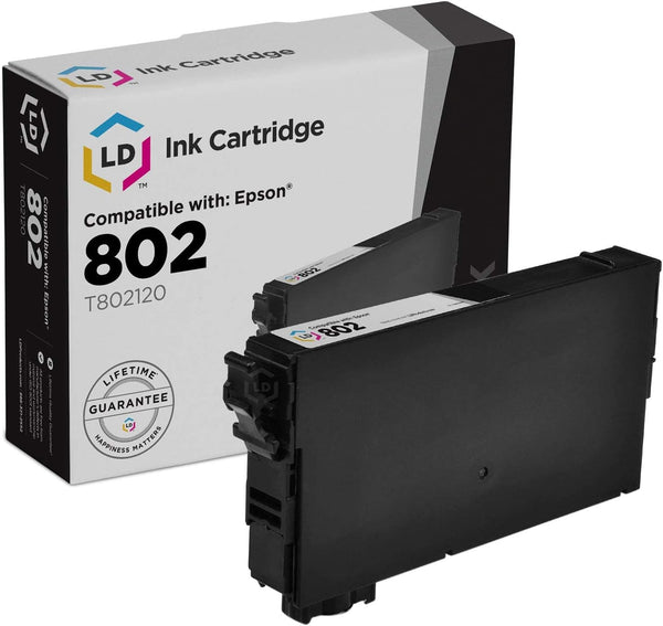 LD Products Remanufactured Ink Cartridge Replacement for Epson 802 T802120, Compatible with Workforce Pro