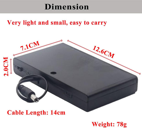 Generic (2 8AA Pack 12V PCS) Portable USB Battery for LED Neon Signs Battery Operated Power Supply Converter